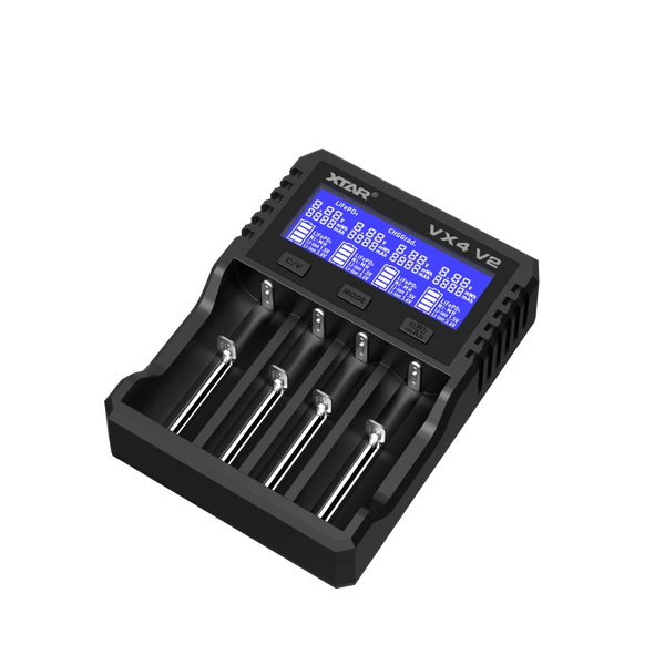 Зарядний пристрій XTAR VX4 V2 Type-C 10440~32650 1.5V/3.6V/3.7V Li-ion, 3.2V LiFePo4, 1.2V Ni-Mh, 3.2V LiFePo4 із дисплеєм QC3.0 | заряд - 3Ax1, 2Ax2, 1Ax4, 0.5Ax4, 0.25Ax4 | 4 слоти KIT | XTR354 фото