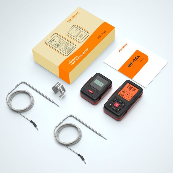 BBQ термометр Inkbird IRF-2SA цифровий на 2 щупи, 2 девайси (INKB136) | INKB136 фото