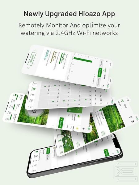 Контролер поливу із Wi-Fi HiOazo HSC-800W на 8 зон чорний | Інтелектуальні погодні пропуски, захист труб від гідроударів, режими Cycle & Soak | INKB114BK фото