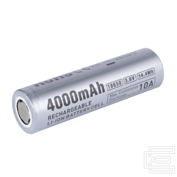 Акумуляторна батарея 18650 XTAR Raw 3.6V 4000mAh Li-ion без захисту | Надвисокоємна літієва батарея 10A для ліхтарів та збірок | XTR444 фото