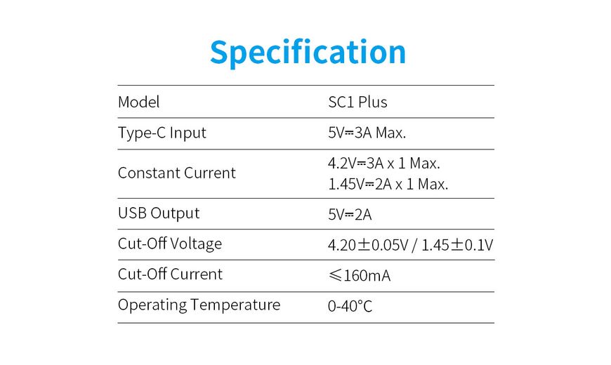 Зарядний пристрій XTAR SC1 Plus Type-C Power Bank 18650~26800 3.6V/3.7V Li-ion,1.2V Ni-Mh | заряд - 3Ax1, 2Ax1 | 1 слот (XTR341) | XTR341 фото