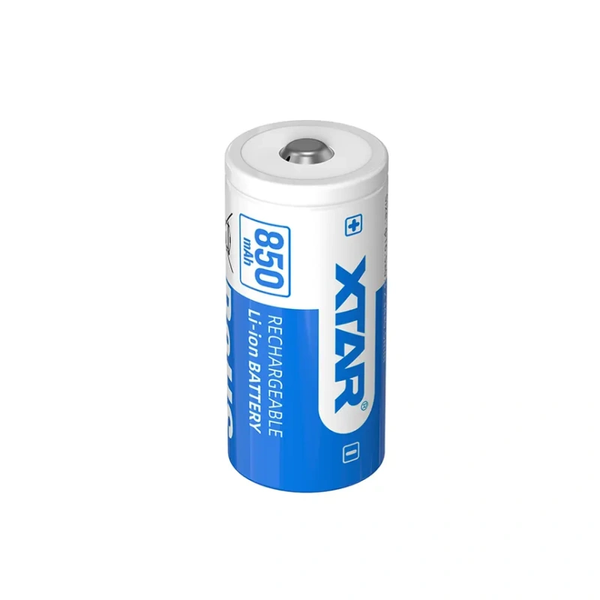 Акумуляторна батарея 16340 XTAR White-Blue 3.6V (4.2V-2.75V) Li-ion 850mAh | мaкс. заряд - 0.65А / розряд - 2.5А | 1шт. (XTR321) | XTR321 фото