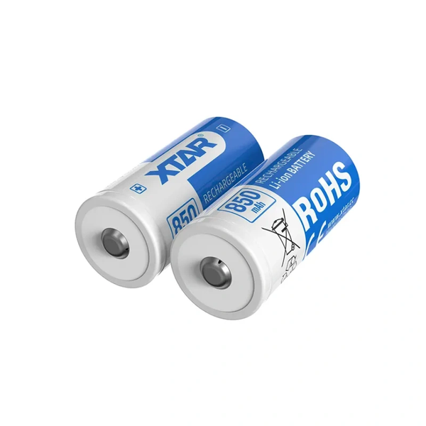 Акумуляторна батарея 16340 XTAR White-Blue 3.6V (4.2V-2.75V) Li-ion 850mAh | мaкс. заряд - 0.65А / розряд - 2.5А | 1шт. (XTR321) | XTR321 фото