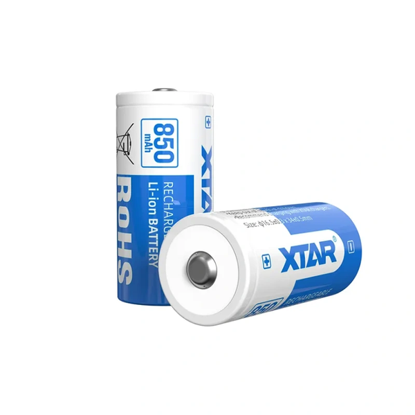 Акумуляторна батарея 16340 XTAR White-Blue 3.6V (4.2V-2.75V) Li-ion 850mAh | мaкс. заряд - 0.65А / розряд - 2.5А | 1шт. (XTR321) | XTR321 фото