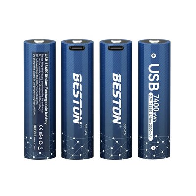 Акумуляторна батарея 18650 Beston Type-C 2000mAh 3.7V Li-ion | 1шт. (BST371) | BST371 фото