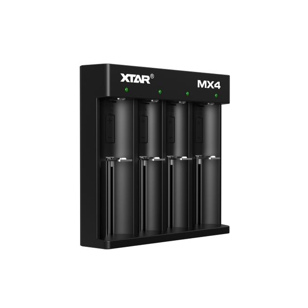 Зарядний пристрій XTAR MX4 Type-C 10440~26650 3.6V/3.7V Li-ion, 1.2V Ni-Mh, 3.2V LiFePO4 | заряд - 1Ax2, 0.5Ax4 | 4 слоти (XTR349) | XTR349 фото