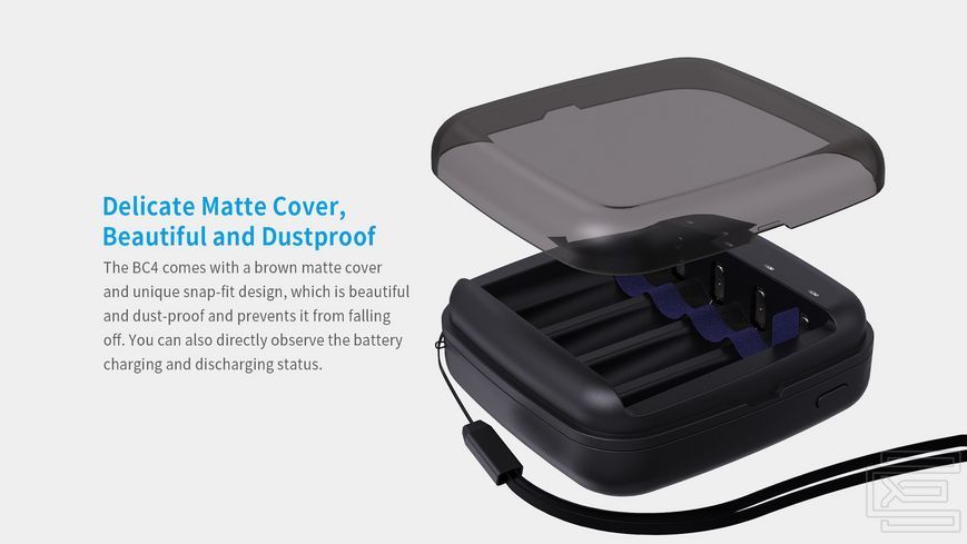 Набір акумуляторна батарея ААА XTAR Blue 1.5V Li-ion 1200mWh/750mAh 4шт. та зарядний пристрій XTAR BC4 Type-C | XTR326 фото