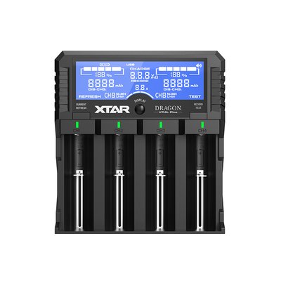 Зарядний пристрій XTAR VP4L Plus Dragon DC-12V 10440~32650 3.6V/3.7V Li-ion / AAAA~D 1.2V Ni-Mh / 11.1V - 3S З дисплеєм | заряд - 2Ax2, 1Ax4, 0.5Ax4 | 4 слоти (XTR351) | XTR351 фото