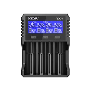 Зарядний пристрій XTAR VX4 Type-C 10440~32650 3.6V, 3.7V Li-ion, 3.2V LiFePo4, 1.2V Ni-Mh, 1.5V Li-ion, 3.2V LiFePo4 З дисплеєм QC3.0 | заряд - 3Ax1, 2Ax2, 1Ax4, 0.5Ax4, 0.25Ax4| 4 слоти SET із БЖ PD20W (XTR354S) | XTR354S фото