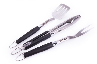 Набір інструментів для барбекю Ermanos Pro вилка, лопатка, щипці (ERS029) | ERS029 фото