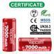 Акумуляторна батарея формату 26650 Vapcell INR26650-K70 15A 7000mAh 3,6В Li-ion без захисту (flat top) | PWR128 фото 2