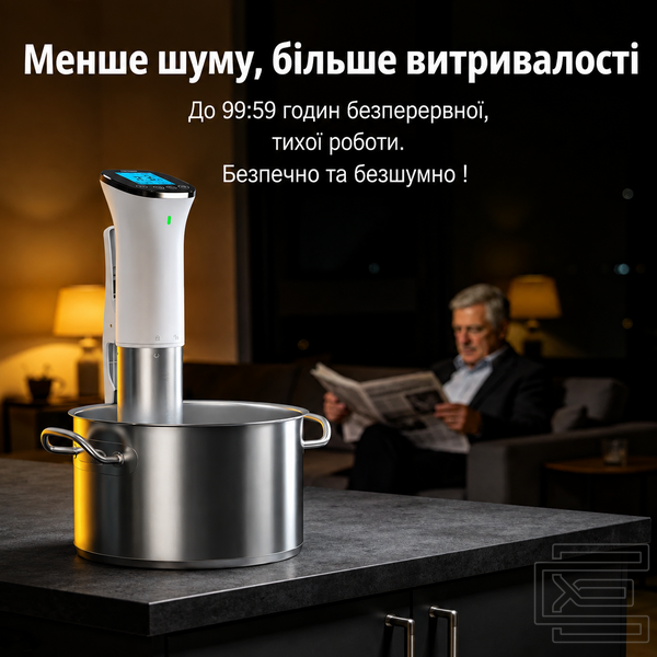 Су-від INKBIRD SSV-103-W занурювальний термостат-циркулятор із Wi-Fi для приготування м'яса, риби та овочів у вакуумі, потужність 1000 Вт, точність 0,1&deg;C, захист IPX7, таймер до 100 годин, керування зі смартфона | INKB295 фото