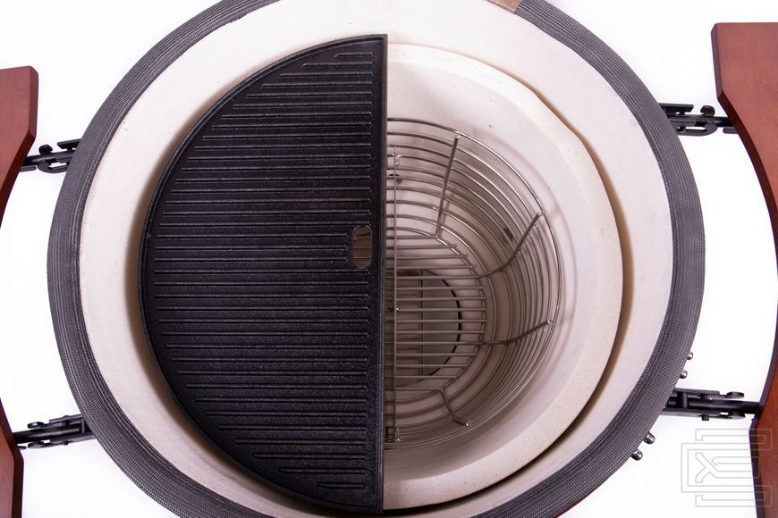 Плато напівкругле Ermanos чавунне двостороннє для керамічних грилів d-515мм (ERS002R) | ERS002R фото