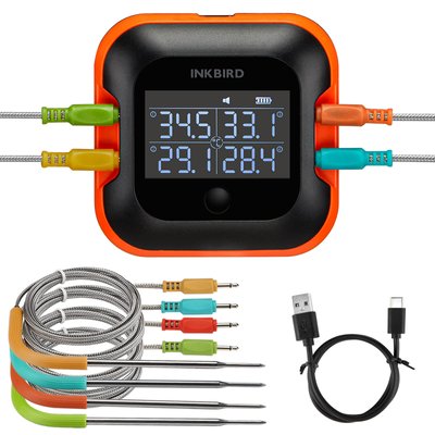 BBQ термометр Inkbird IBT-24S цифровий із Bluetooth 5.0 на 4 кольорові щупи (INKB127) | INKB127 фото